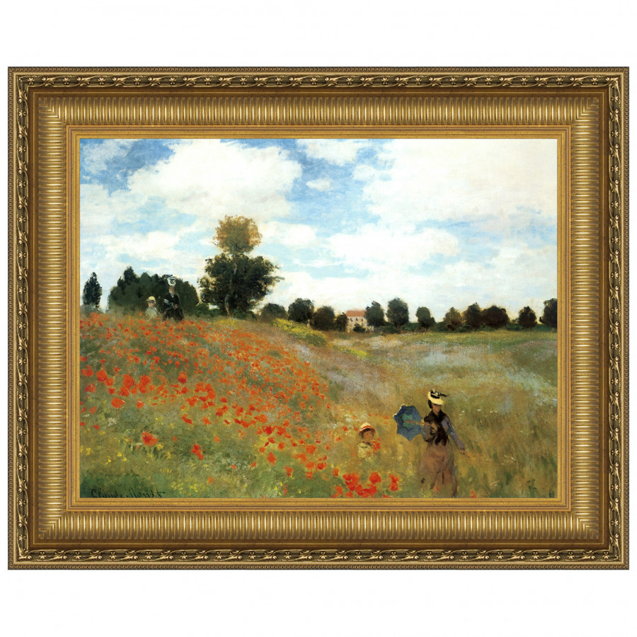 Toscano - Poppy Field Framed Canvas Replica Painting