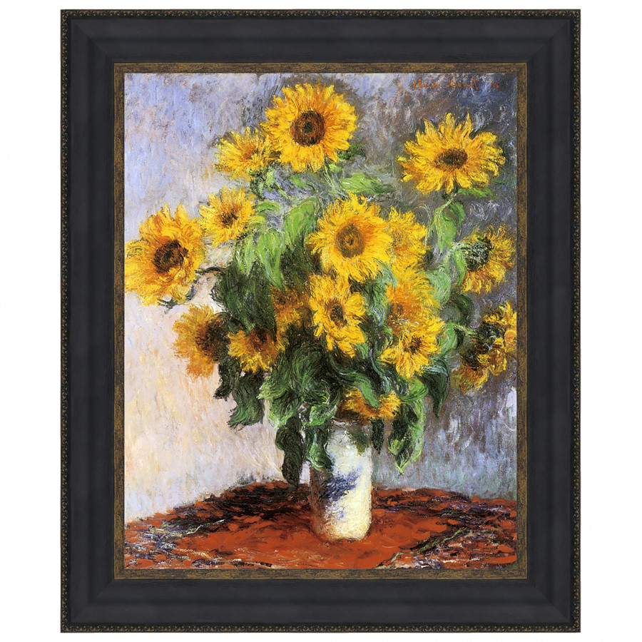 Toscano - Bouquet of Sunflowers Framed Canvas Replica Painting