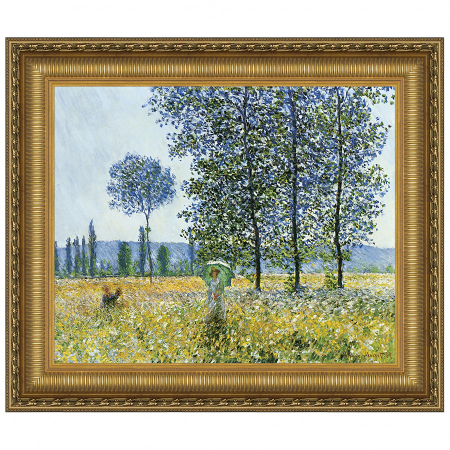 Toscano - Sunlight Effect under the Poplars Framed Canvas Replica Painting
