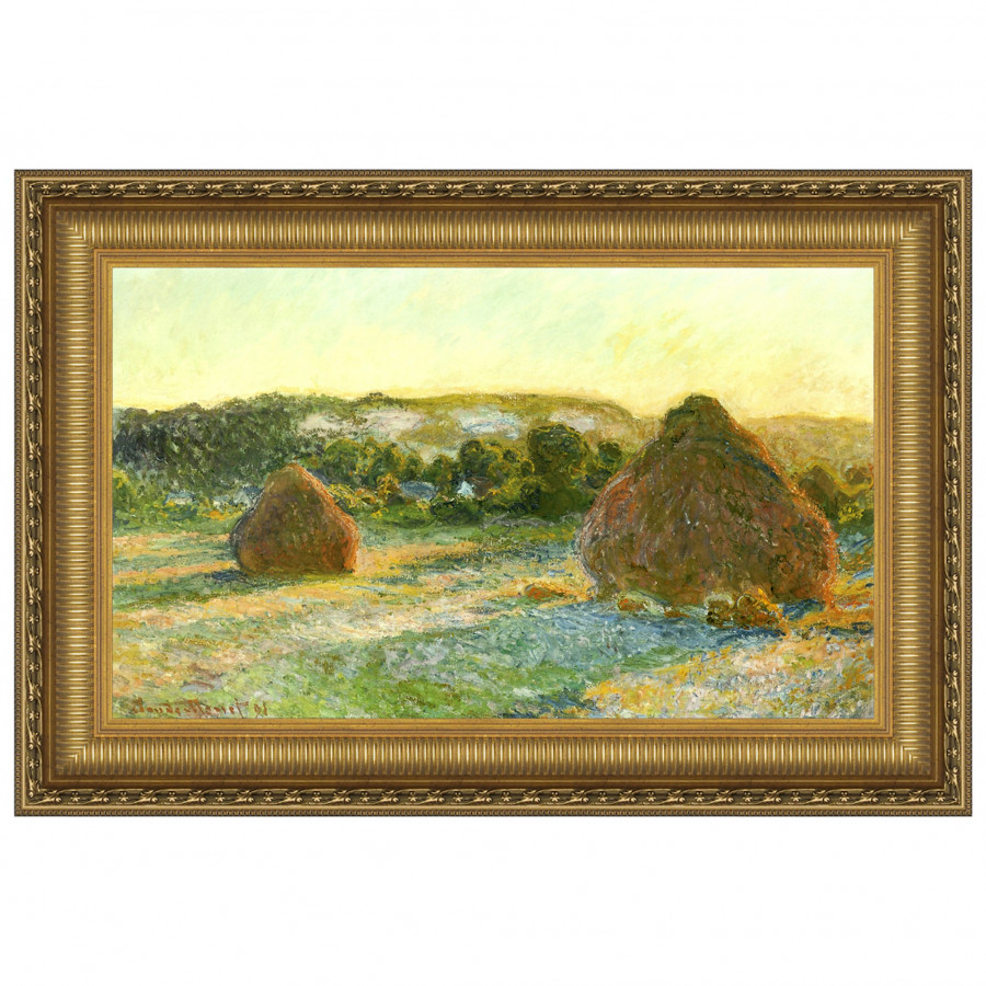 Toscano - Wheatstacks (End of Summer) Framed Canvas Replica Painting