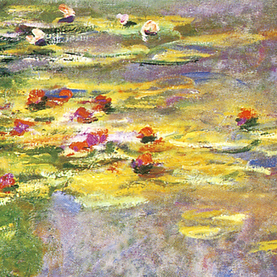 Toscano - Water lilies 1919 Framed Canvas Replica Painting
