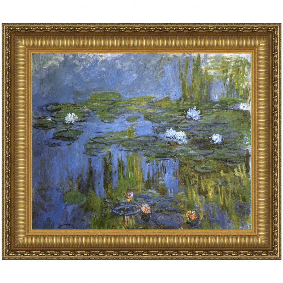 Toscano - Water lilies 1915 Framed Canvas Replica Painting
