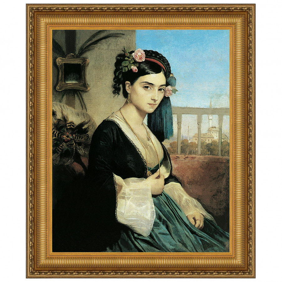 Toscano Woman of the Orient Framed Canvas Replica Painting - Small