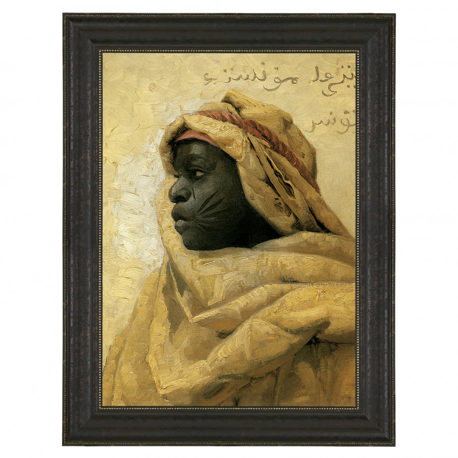 Toscano - Portrait of a Nubian Framed Canvas Replica Painting