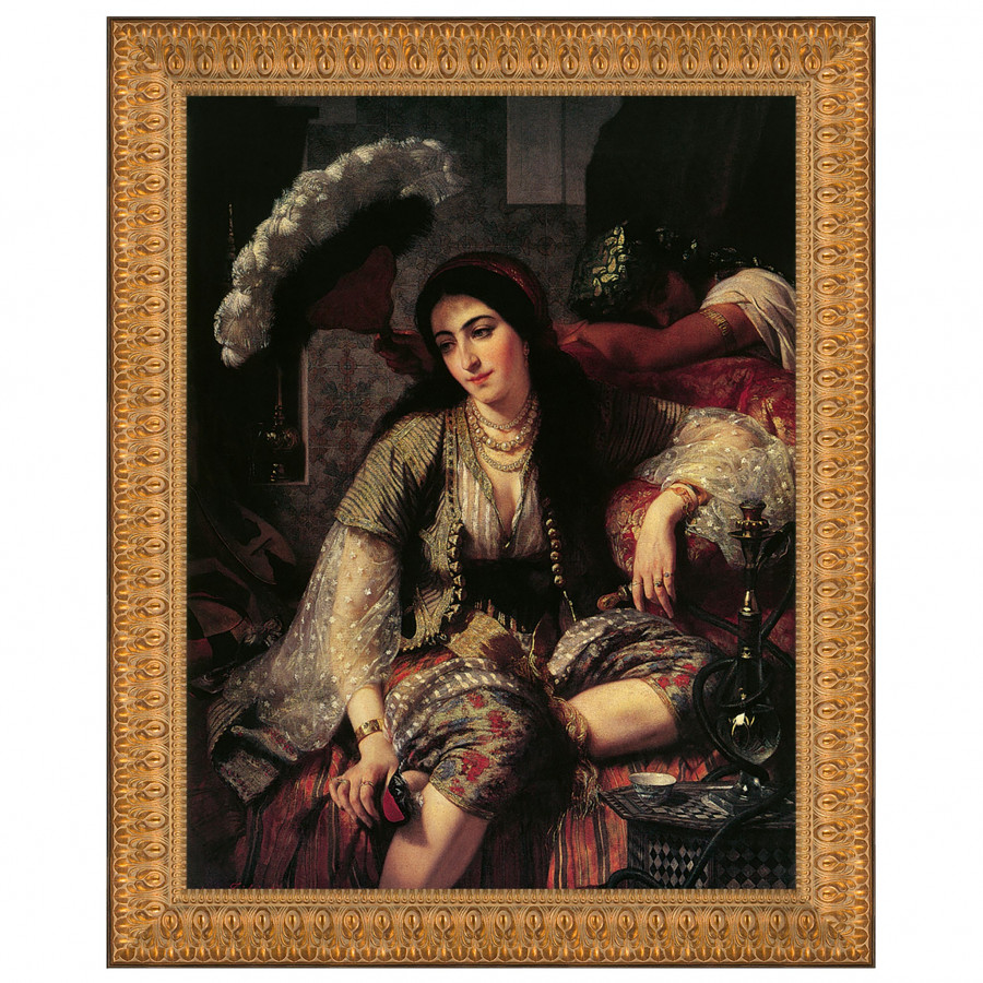 Toscano - Algerian Woman and Her Slave Framed Canvas Replica Painting