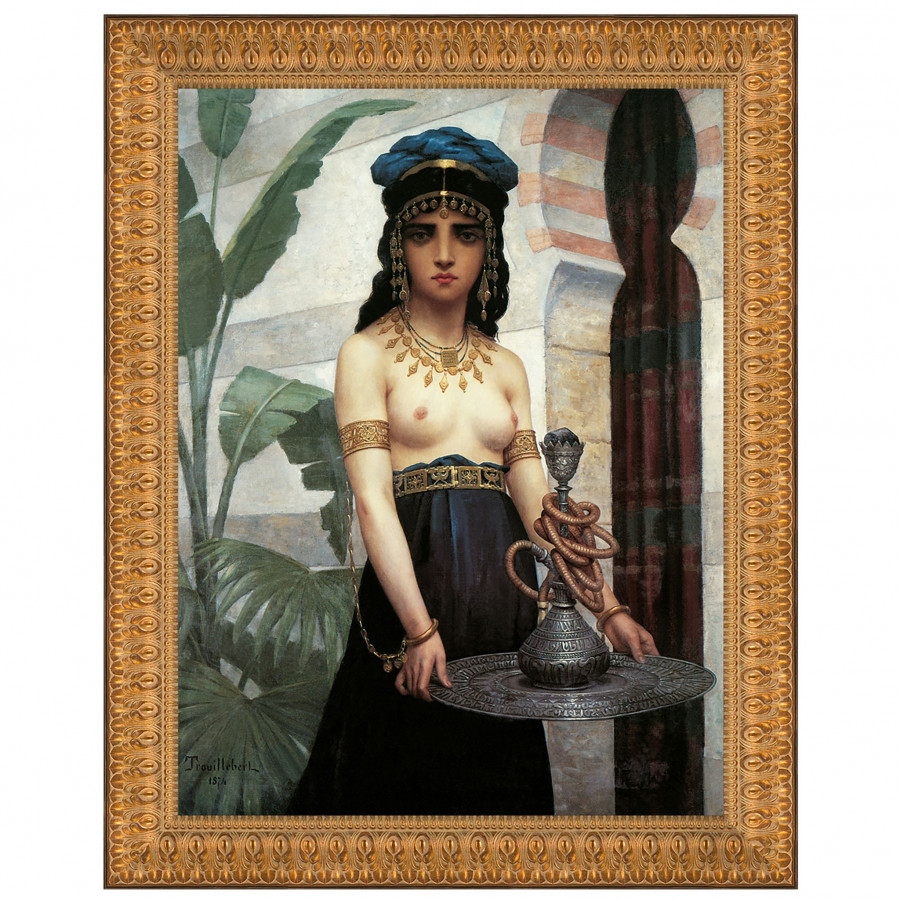 Toscano Harem Servant Girl Framed Canvas Replica Painting - Small