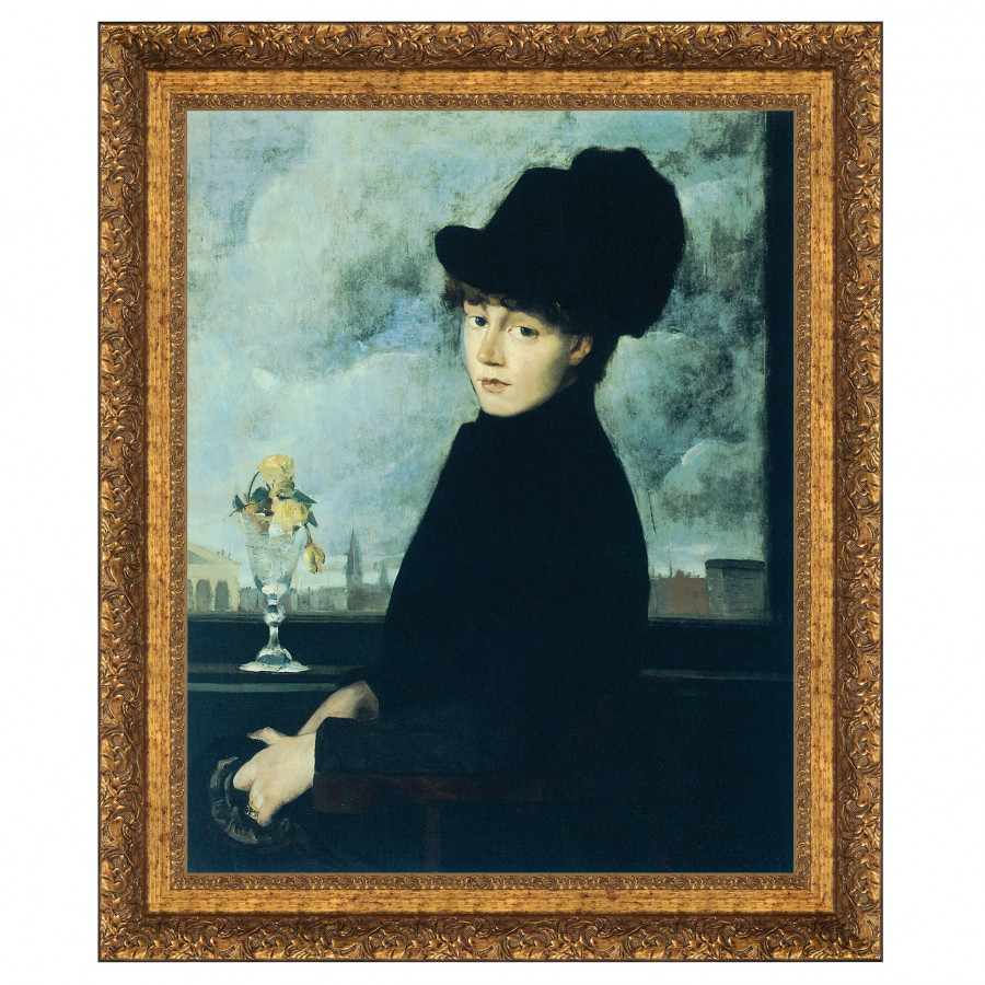 Toscano - Against the Window Framed Canvas Replica Painting