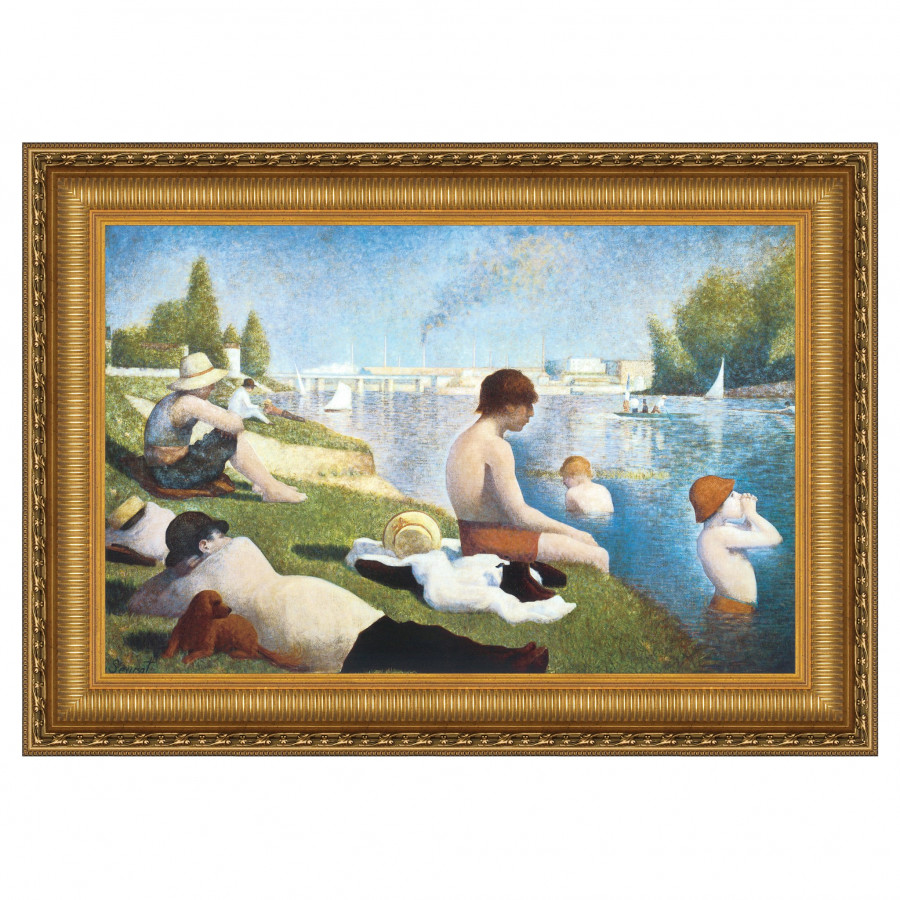 Toscano - Bathing at Asnieres Framed Canvas Replica Painting