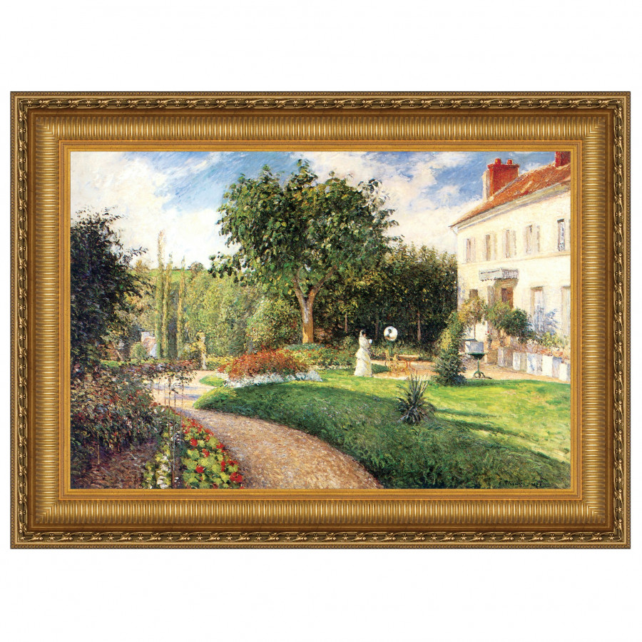 Toscano - Garden of Les Mathurins at Pontoise Framed Canvas Replica Painting