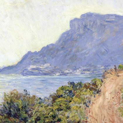 Toscano La Corniche at Monaco Framed Canvas Replica Painting - Grande