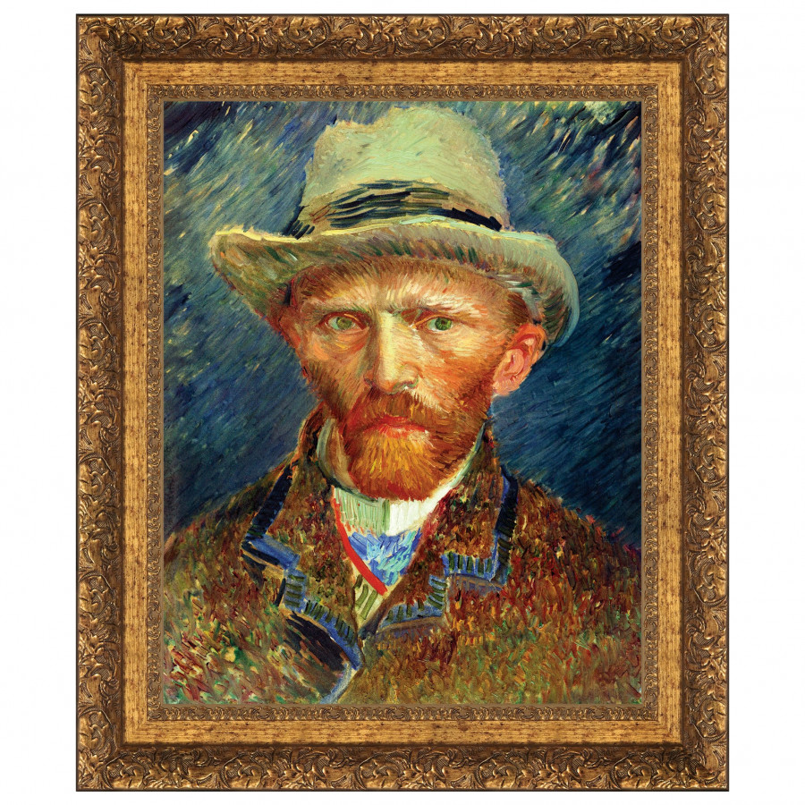 Toscano - Self Portrait Vincent van Gogh Framed Canvas Replica Painting