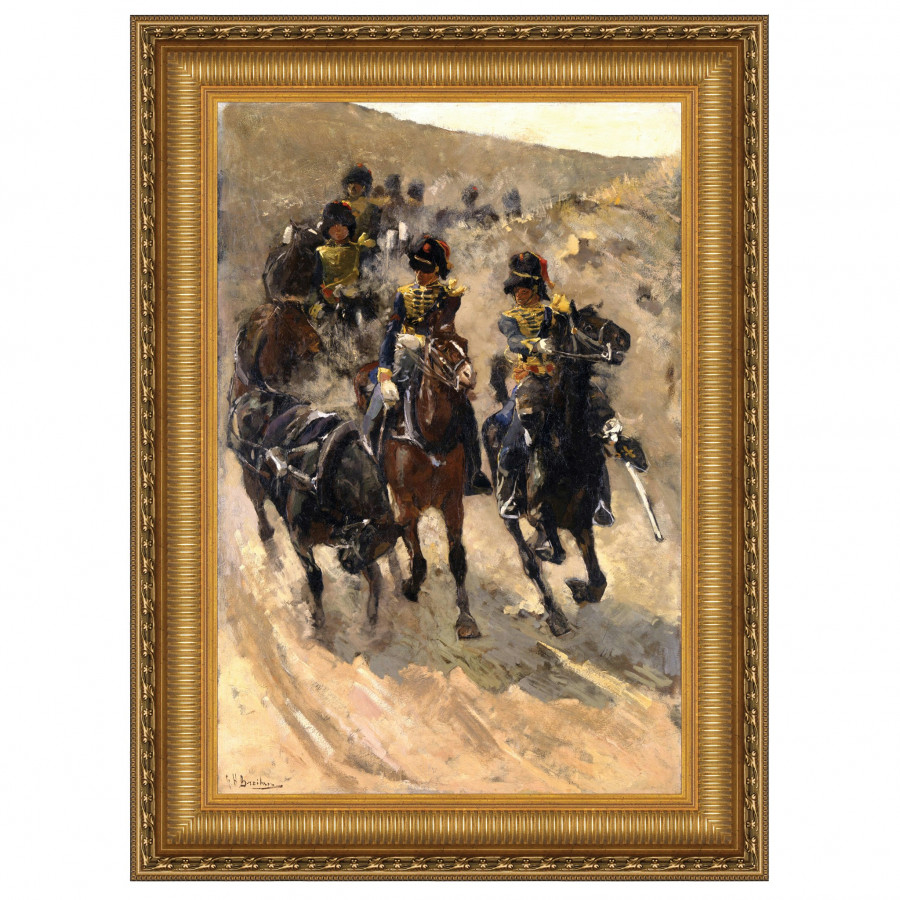 Toscano - The Yellow Riders Framed Canvas Replica Painting