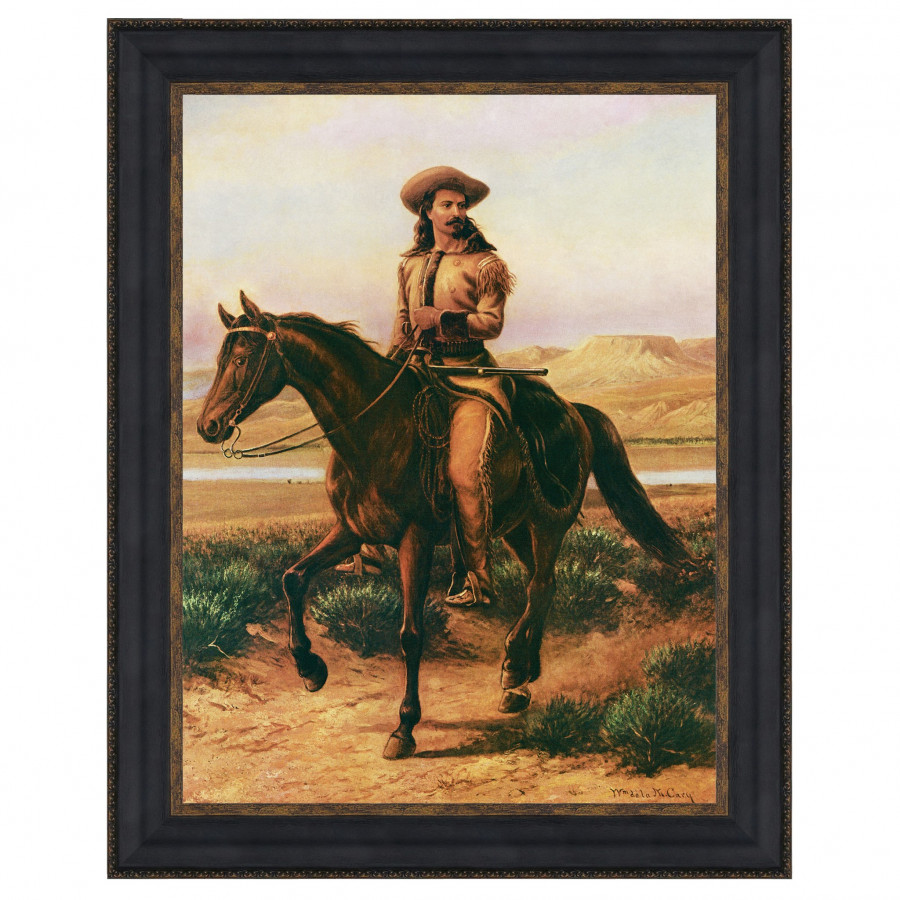 Toscano - Buffalo Bill on Charlie Framed Canvas Replica Painting