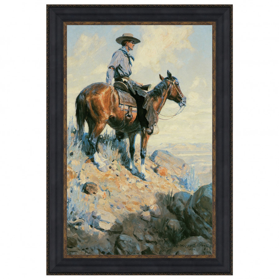 Toscano Sentinel of the Plains Framed Canvas Replica Painting - Small