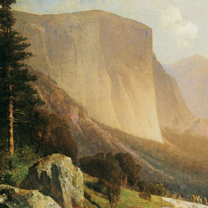 Toscano View of Yosemite Valley Framed Canvas Replica Painting - Medium