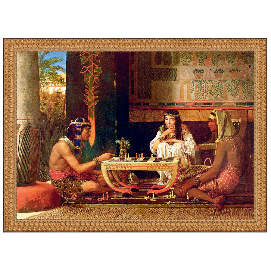 Toscano - Egyptian Chess Players Framed Canvas Replica Painting