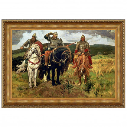 Toscano - Bogatyrs (Warrior Knights) Framed Canvas Replica Painting