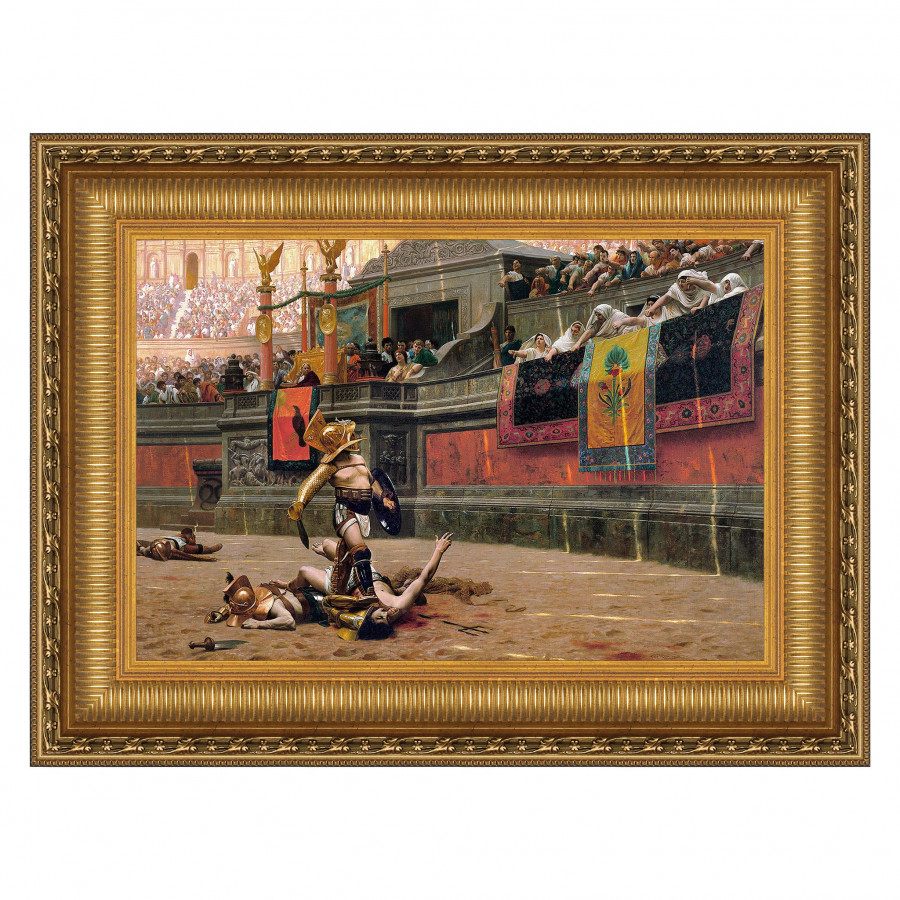 Toscano - Thumbs Down (Pollice Verso) Framed Canvas Replica Painting