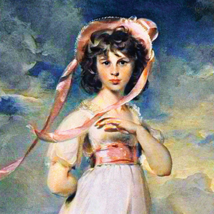 Toscano Pinkie Framed Canvas Replica Painting - Small