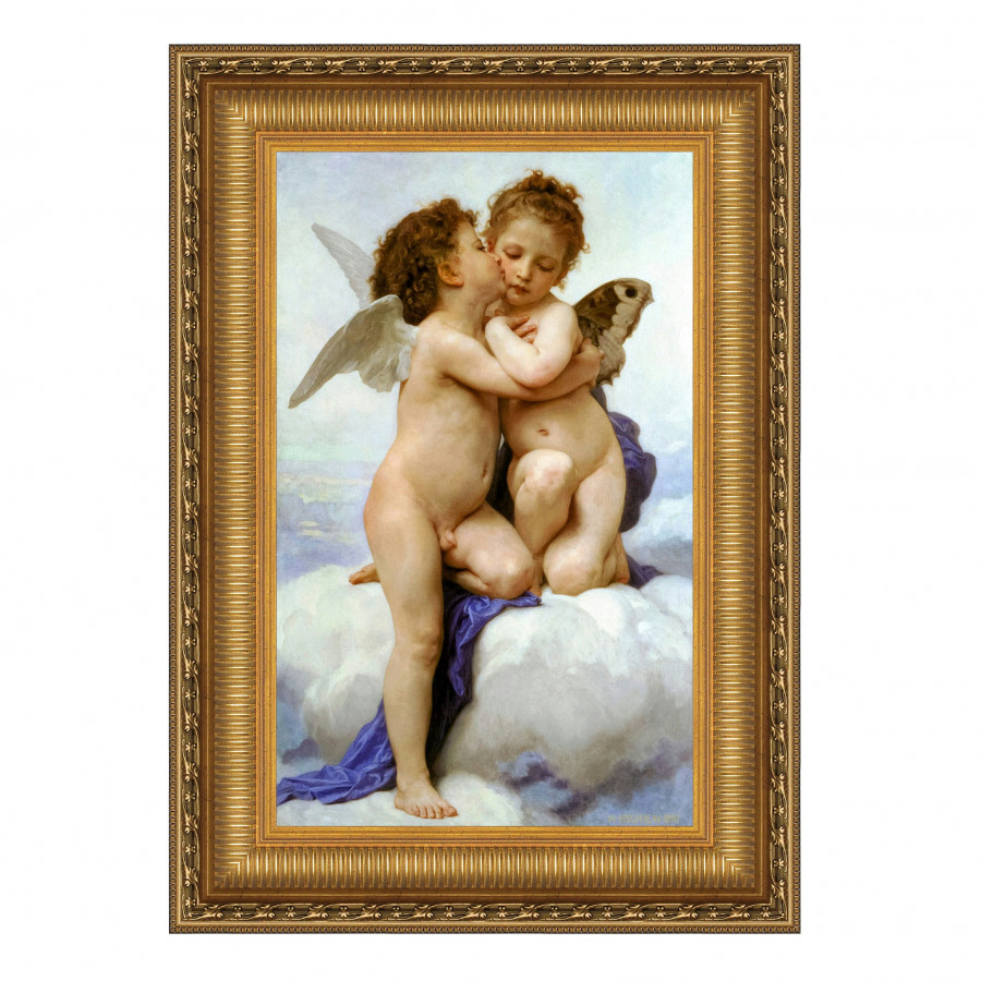 Toscano - The First Kiss Framed Canvas Replica Painting