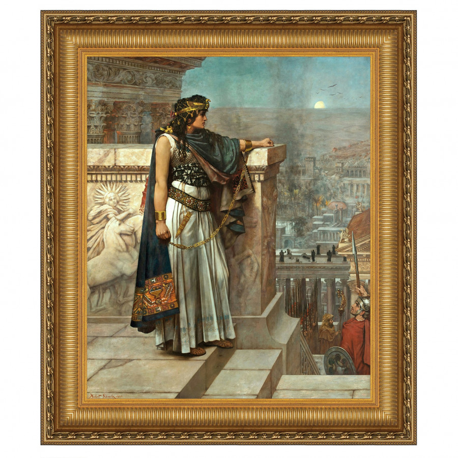Toscano Queen Zenobia’s Last Look Upon Palmyra Framed Canvas Replica Painting - Large