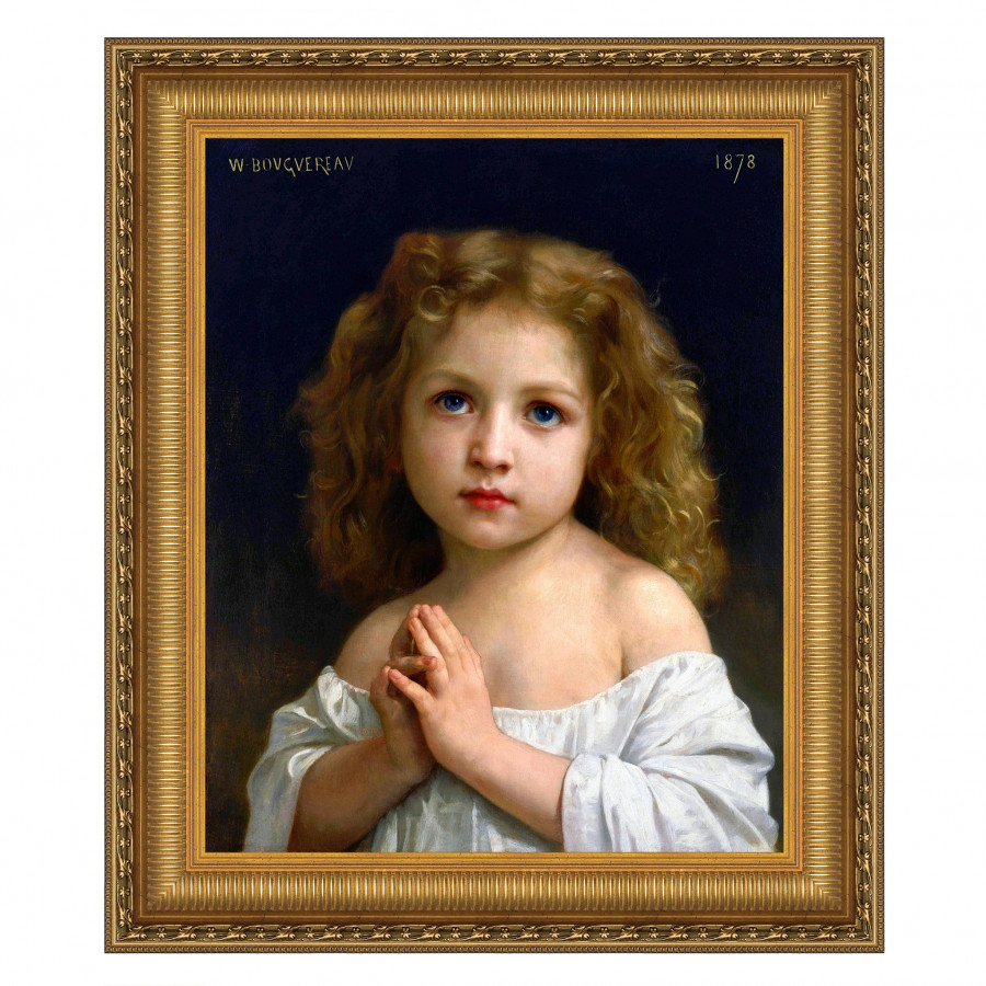 Toscano - Little Girl Framed Canvas Replica Painting