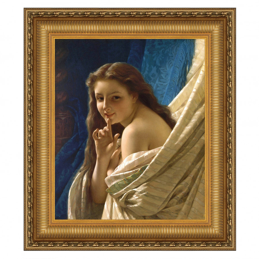 Toscano - Portrait of a Young Woman Framed Canvas Replica Painting