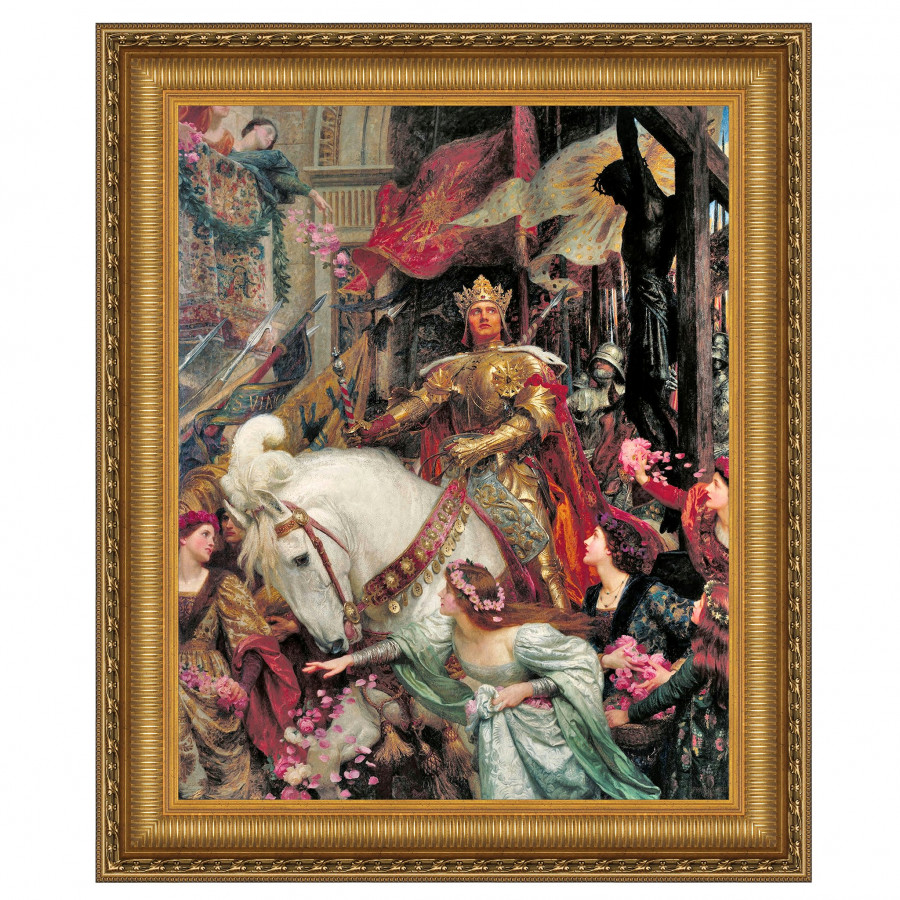 Toscano The Two Crowns Framed Canvas Replica Painting - Medium