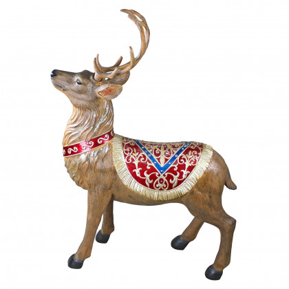 Toscano - Santa North Pole Illuminated Reindeer Holiday Statue