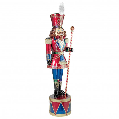 Toscano - Illuminated Bavarian Style Holiday Nutcracker Statue