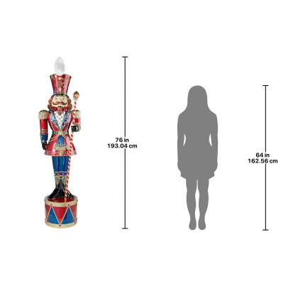 Toscano - Illuminated Bavarian Style Holiday Nutcracker Statue