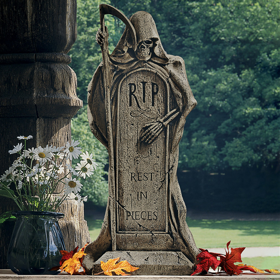 Toscano - Rest in Pieces Grim Reaper Tombstone Statue