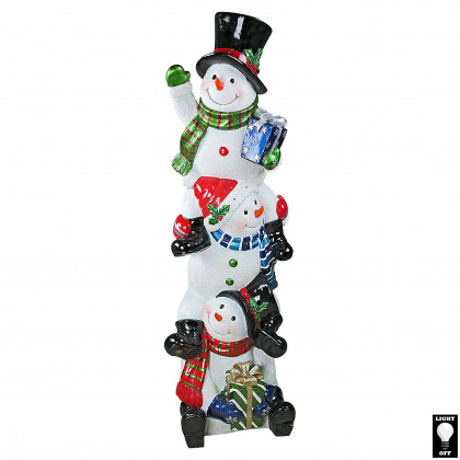 Toscano SnowBro Illuminated Snowman Holiday Statue - Large
