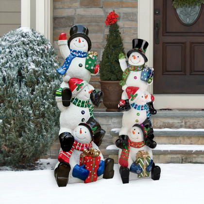 Toscano SnowBro Illuminated Snowman Holiday Statue - Large