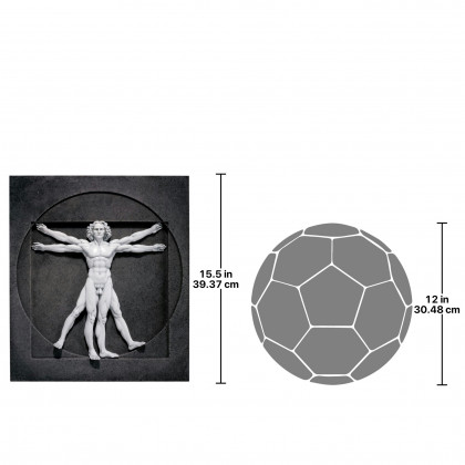 Toscano - Vitruvian Man Wall Sculpture