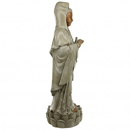 Toscano - Goddess Guan Yin Standing on a Lotus Statue