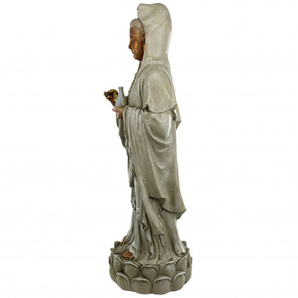 Toscano - Goddess Guan Yin Standing on a Lotus Statue