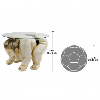 Toscano - Basho the Sumo Wrestler Sculptural Table in Desinger Resin