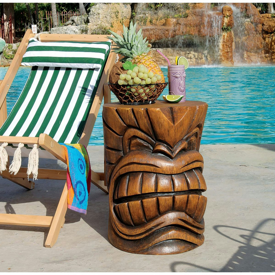 Toscano - The Kanaloa (Teeth) Grand Tiki Sculptural Table in Designer Resin
