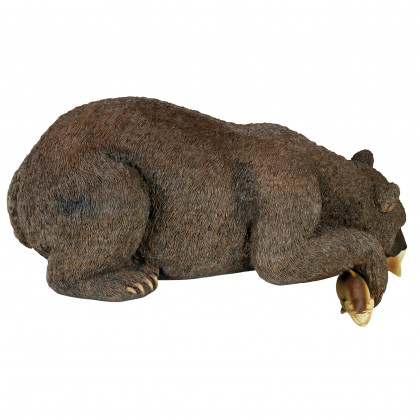 Toscano - Catch of the Day Grand Grizzly Brown Bear Sitter Statue
