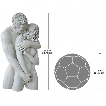 Toscano - Engulfing Embrace Lovers Wall Sculpture