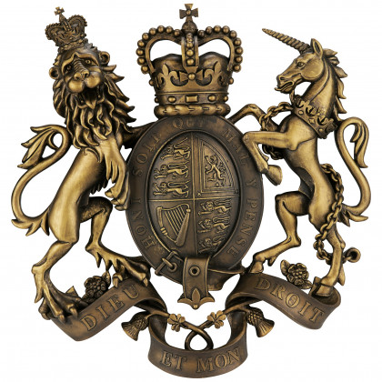 Toscano - Royal Coat of Arms of Great Britain Wall Sculpture