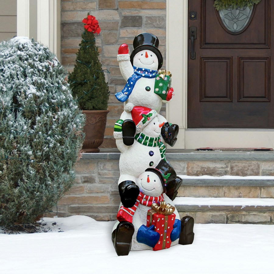 Toscano SnowBro Illuminated Snowman Holiday Statue - Giant