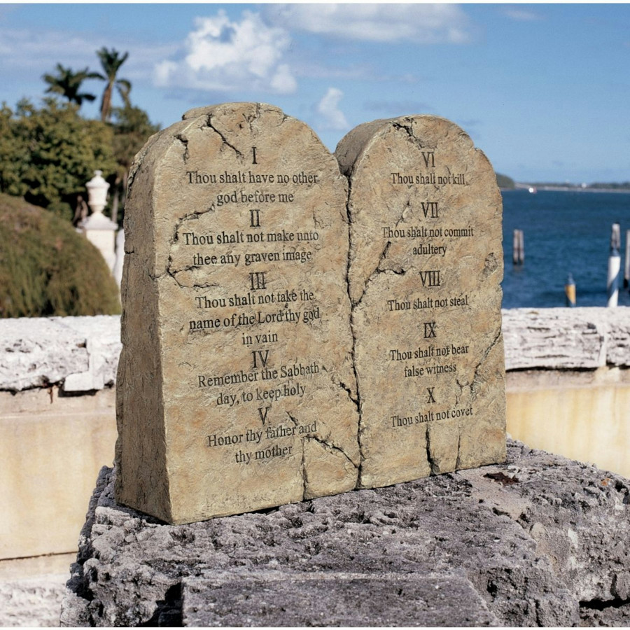 Toscano - Ten Commandments Sculptural Tablet