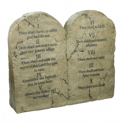 Toscano - Ten Commandments Sculptural Tablet