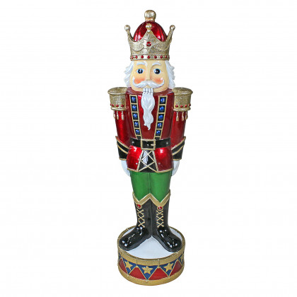 Toscano - Illuminated Bavarian-Style Holiday Nutcracker Statue