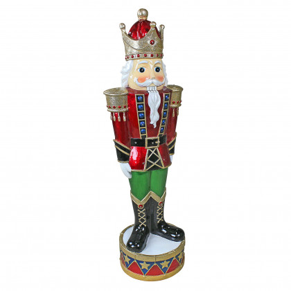 Toscano - Illuminated Bavarian-Style Holiday Nutcracker Statue