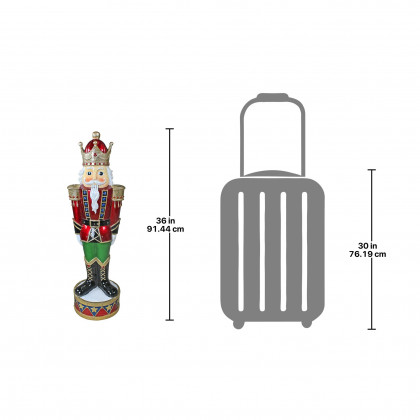 Toscano - Illuminated Bavarian-Style Holiday Nutcracker Statue