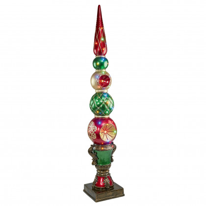 Toscano - Ornament Topiary Illuminated Holiday Statue