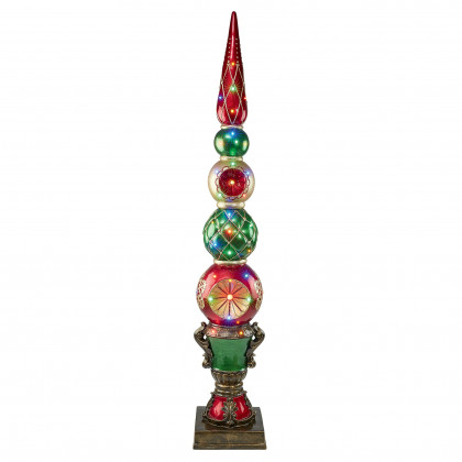 Toscano - Ornament Topiary Illuminated Holiday Statue